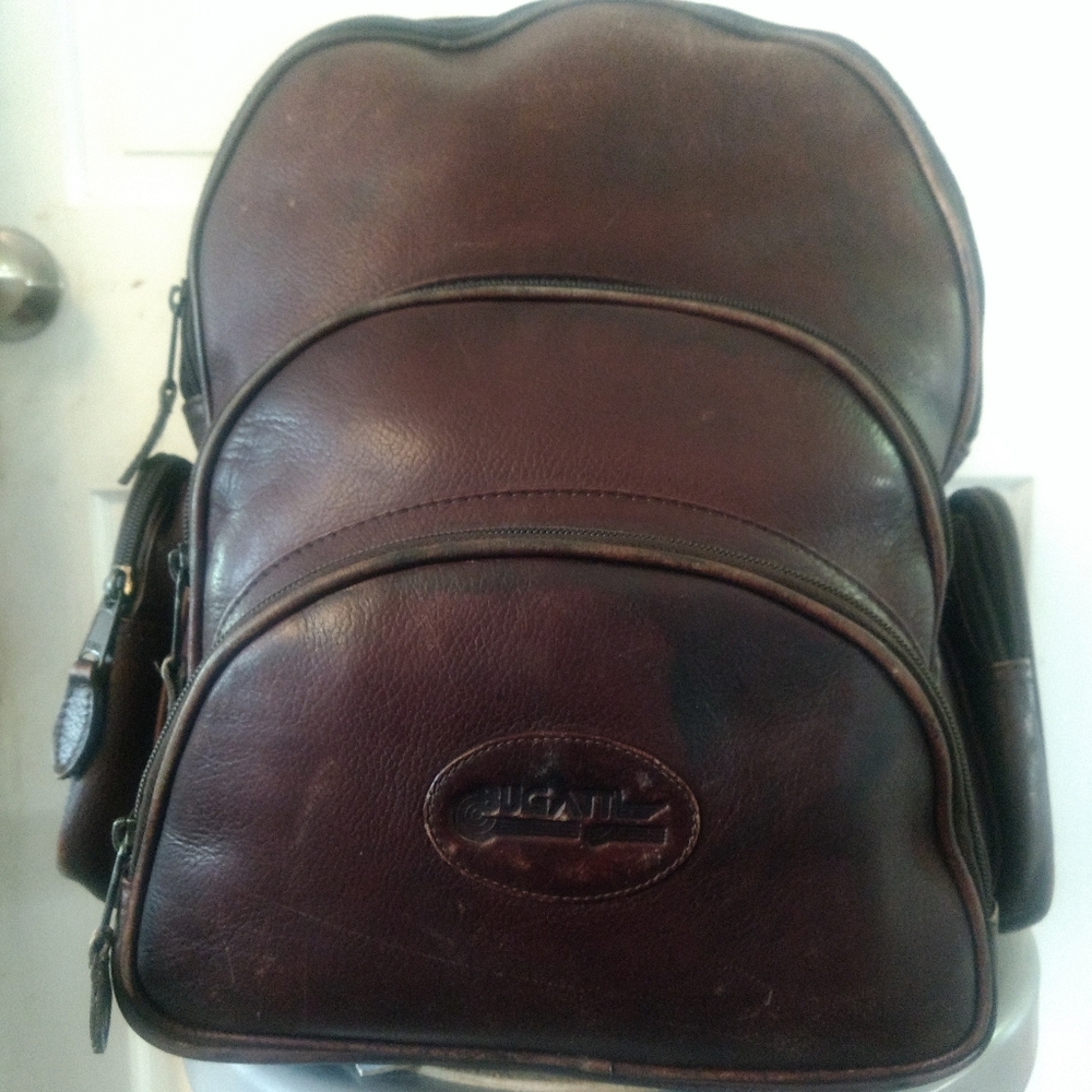 Bugatti leather backpack